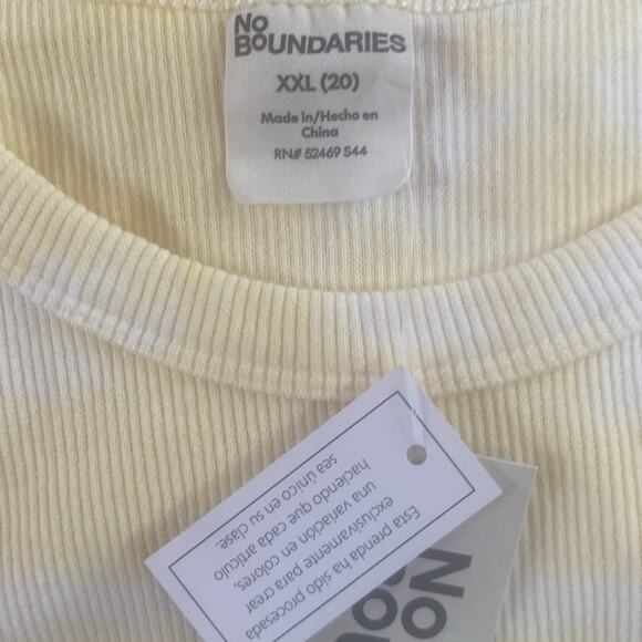 No Boundaries tender lemon tie dye Side Cinch Graphic Tank Top - Picture 8 of 9